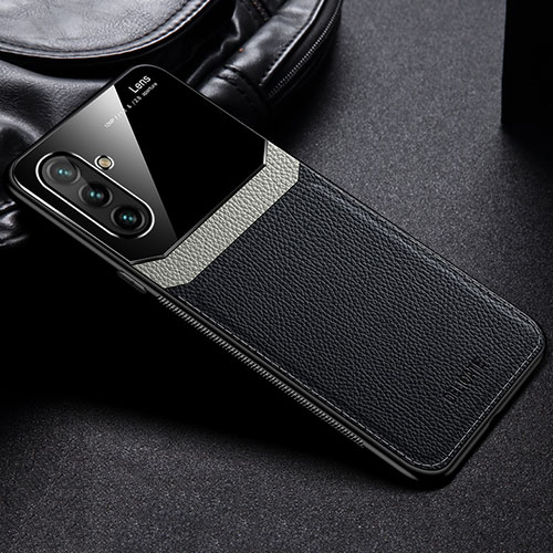 Soft Silicone Gel Leather Snap On Case Cover with Magnetic FL1 for Samsung Galaxy A13 5G Black