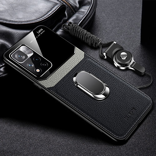 Soft Silicone Gel Leather Snap On Case Cover with Magnetic FL2 for Xiaomi Mi 11i 5G (2022) Black