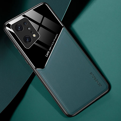 Soft Silicone Gel Leather Snap On Case Cover with Magnetic for Oppo Find X5 Pro 5G Green