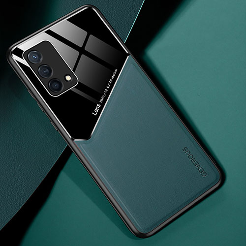 Soft Silicone Gel Leather Snap On Case Cover with Magnetic for Oppo K9 5G Green