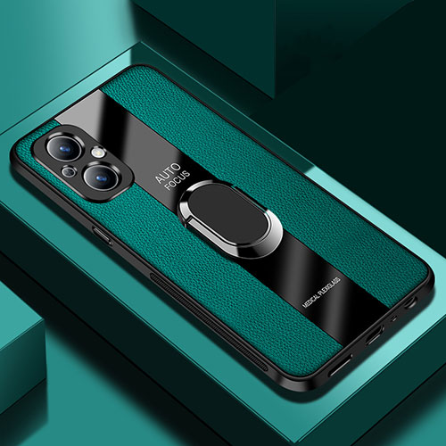 Soft Silicone Gel Leather Snap On Case Cover with Magnetic S01 for Oppo Reno8 Z 5G Green