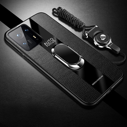 Soft Silicone Gel Leather Snap On Case Cover with Magnetic S01 for Xiaomi Mi Mix 4 5G Black