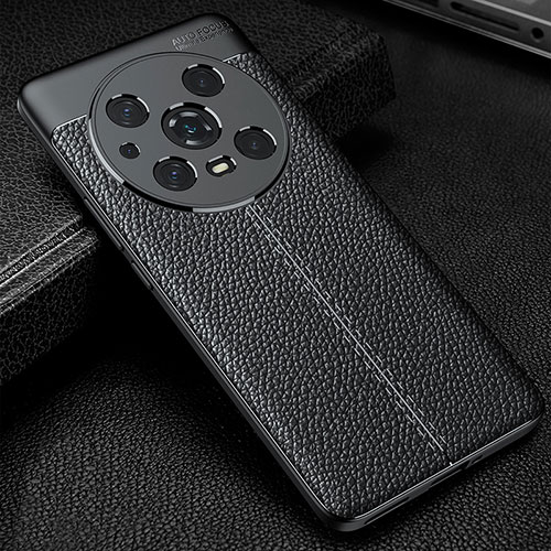 Soft Silicone Gel Leather Snap On Case Cover WL1 for Huawei Honor Magic4 Pro 5G Black