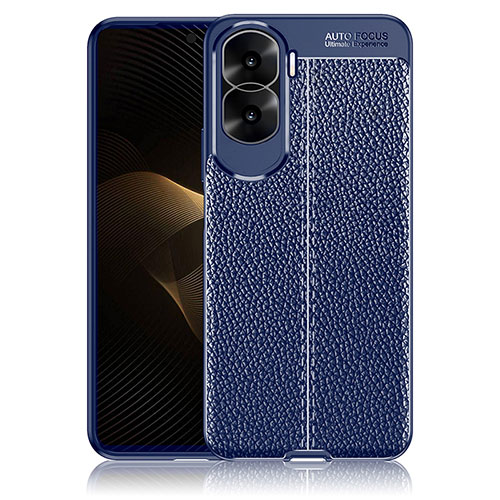 Soft Silicone Gel Leather Snap On Case Cover WL1 for Huawei Honor X50i 5G Blue