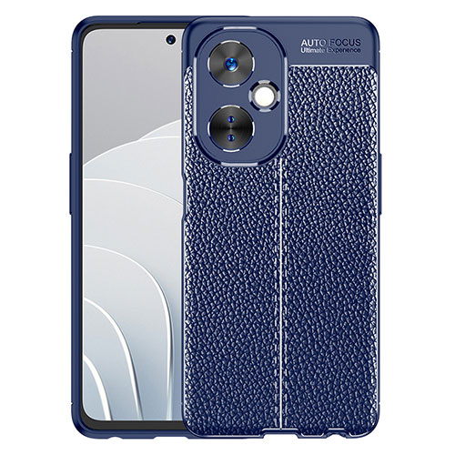 Soft Silicone Gel Leather Snap On Case Cover WL1 for OnePlus Nord CE 3 5G Blue