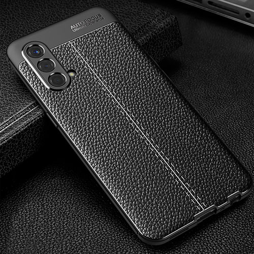 Soft Silicone Gel Leather Snap On Case Cover WL1 for OnePlus Nord CE 5G Black