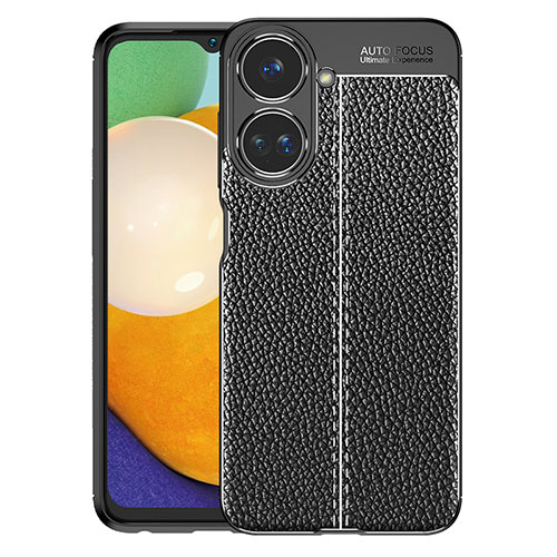 Soft Silicone Gel Leather Snap On Case Cover WL1 for Realme 10 Pro 5G Black