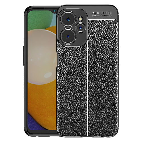 Soft Silicone Gel Leather Snap On Case Cover WL1 for Realme 10T 5G Black