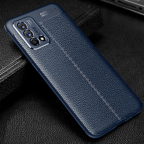 Soft Silicone Gel Leather Snap On Case Cover WL1 for Realme GT Master 5G Blue