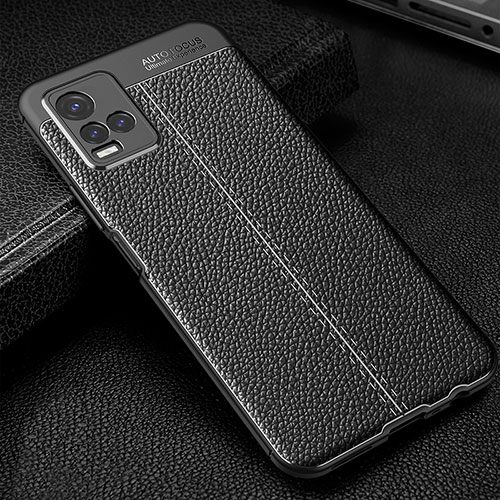 Soft Silicone Gel Leather Snap On Case Cover WL1 for Vivo Y21t Black