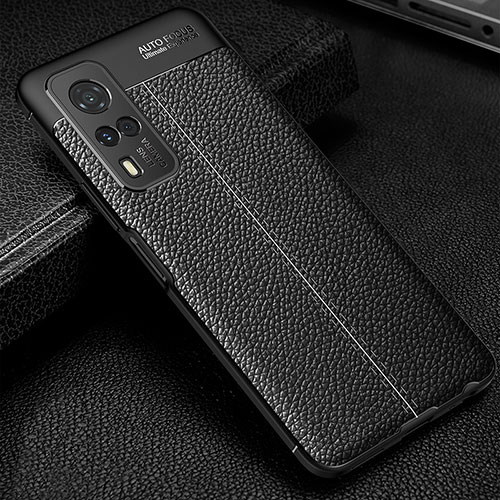 Soft Silicone Gel Leather Snap On Case Cover WL1 for Vivo Y31 (2021) Black