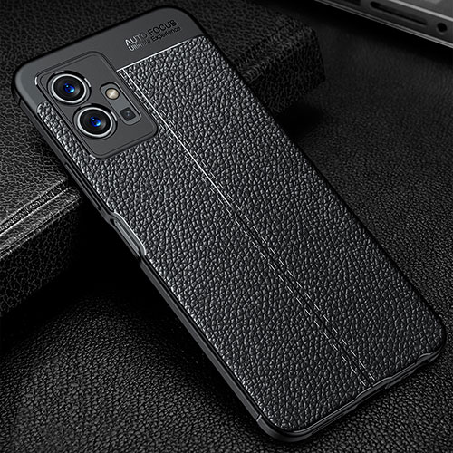 Soft Silicone Gel Leather Snap On Case Cover WL1 for Vivo Y33e 5G Black