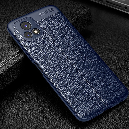 Soft Silicone Gel Leather Snap On Case Cover WL1 for Vivo Y52s 5G Blue