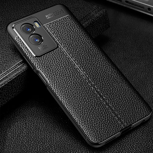 Soft Silicone Gel Leather Snap On Case Cover WL1 for Vivo Y72t Black