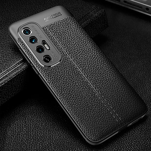 Soft Silicone Gel Leather Snap On Case Cover WL1 for Xiaomi Mi 10S 5G Black