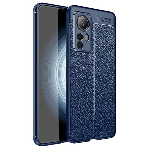 Soft Silicone Gel Leather Snap On Case Cover WL1 for Xiaomi Mi 12T 5G Blue