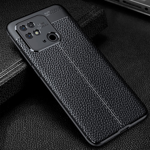 Soft Silicone Gel Leather Snap On Case Cover WL1 for Xiaomi Redmi 10 Power Black