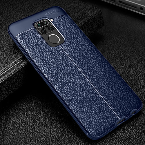 Soft Silicone Gel Leather Snap On Case Cover WL1 for Xiaomi Redmi 10X 4G Blue