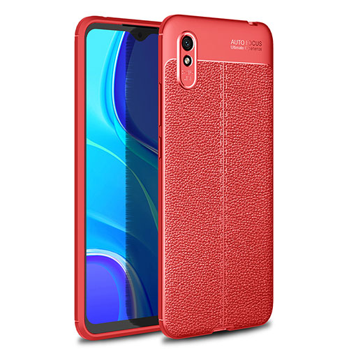 Soft Silicone Gel Leather Snap On Case Cover WL1 for Xiaomi Redmi 9i Red