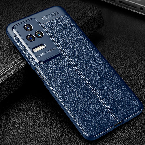 Soft Silicone Gel Leather Snap On Case Cover WL1 for Xiaomi Redmi K50 5G Blue