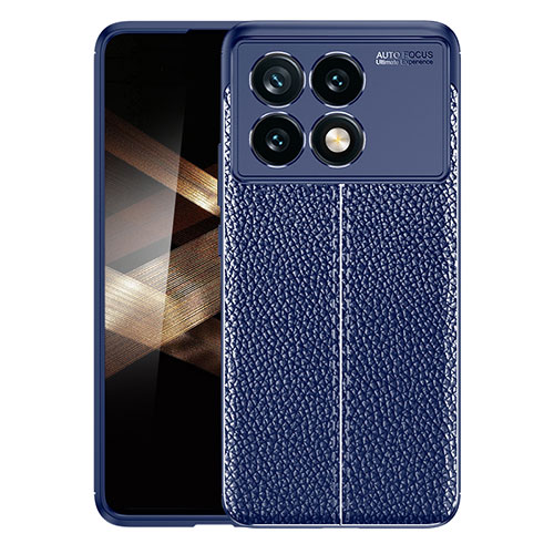 Soft Silicone Gel Leather Snap On Case Cover WL1 for Xiaomi Redmi K70E 5G Blue