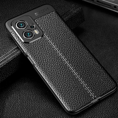 Soft Silicone Gel Leather Snap On Case Cover WL1 for Xiaomi Redmi Note 11T Pro+ Plus 5G Black