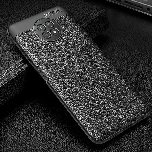 Soft Silicone Gel Leather Snap On Case Cover WL1 for Xiaomi Redmi Note 9T 5G Black