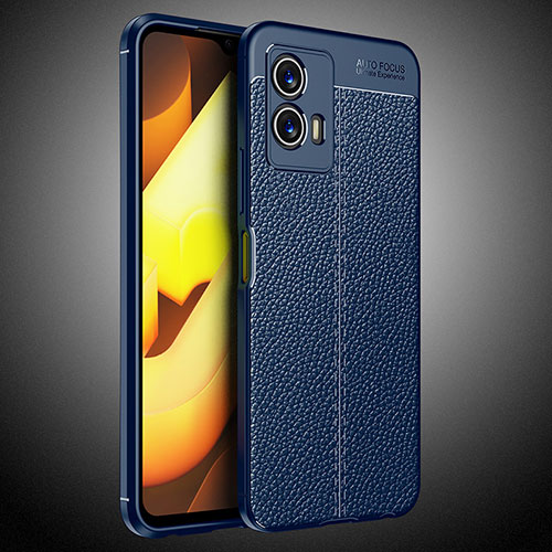 Soft Silicone Gel Leather Snap On Case Cover WL2 for Vivo iQOO U5 5G Blue