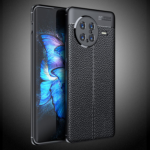 Soft Silicone Gel Leather Snap On Case Cover WL2 for Vivo X Note Black