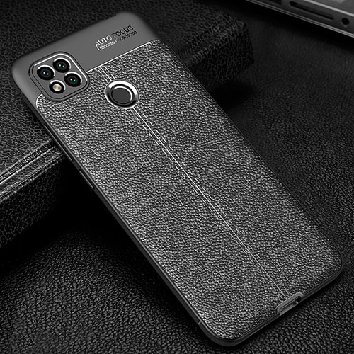 Soft Silicone Gel Leather Snap On Case Cover WL2 for Xiaomi POCO C3 Black