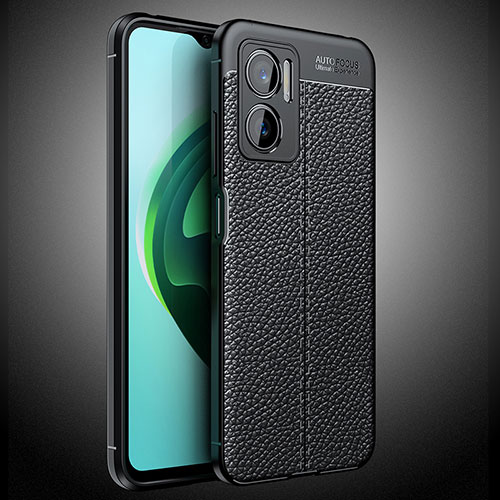 Soft Silicone Gel Leather Snap On Case Cover WL2 for Xiaomi Redmi 11 Prime 5G Black