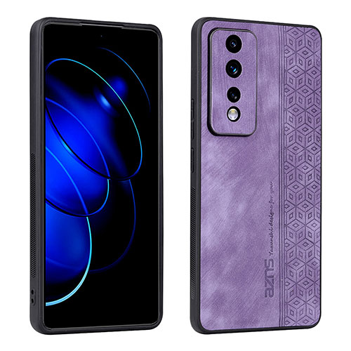 Soft Silicone Gel Leather Snap On Case Cover YZ1 for Huawei Honor 80 GT 5G Clove Purple