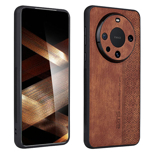 Soft Silicone Gel Leather Snap On Case Cover YZ1 for Huawei Mate 60 Brown