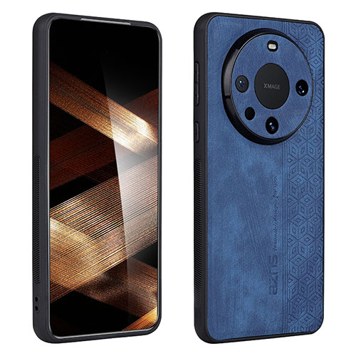 Soft Silicone Gel Leather Snap On Case Cover YZ1 for Huawei Mate 60 Pro Blue