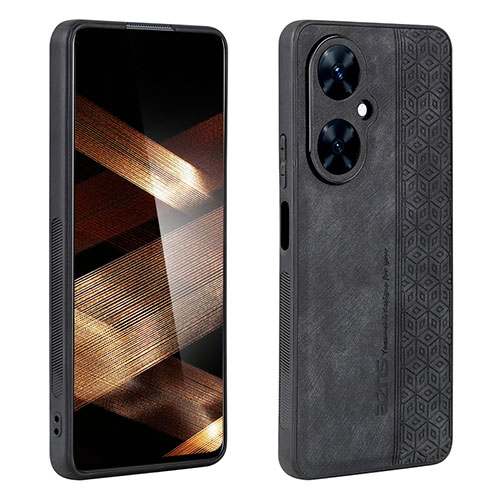 Soft Silicone Gel Leather Snap On Case Cover YZ1 for Huawei Nova 11i Black