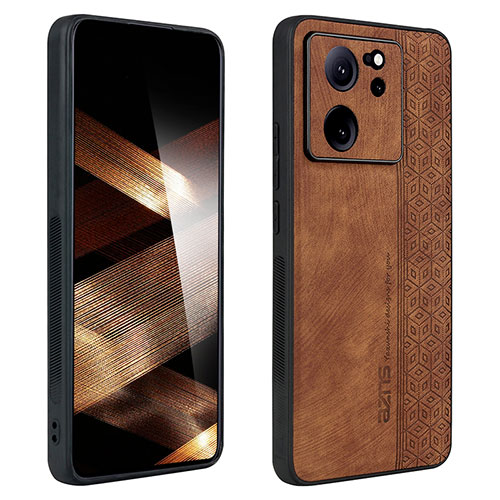 Soft Silicone Gel Leather Snap On Case Cover YZ1 for Xiaomi Redmi K60 Ultra 5G Brown