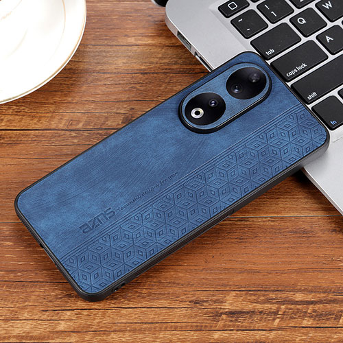 Soft Silicone Gel Leather Snap On Case Cover YZ2 for Huawei Honor 90 Pro 5G Blue