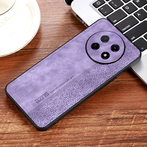 Soft Silicone Gel Leather Snap On Case Cover YZ2 for Huawei Nova Y91 Clove Purple