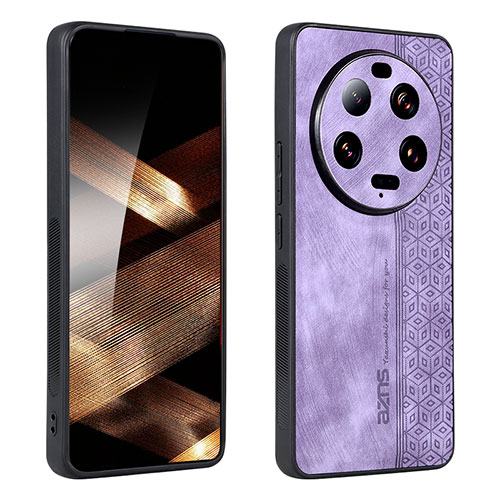 Soft Silicone Gel Leather Snap On Case Cover YZ2 for Xiaomi Mi 13 Ultra 5G Clove Purple