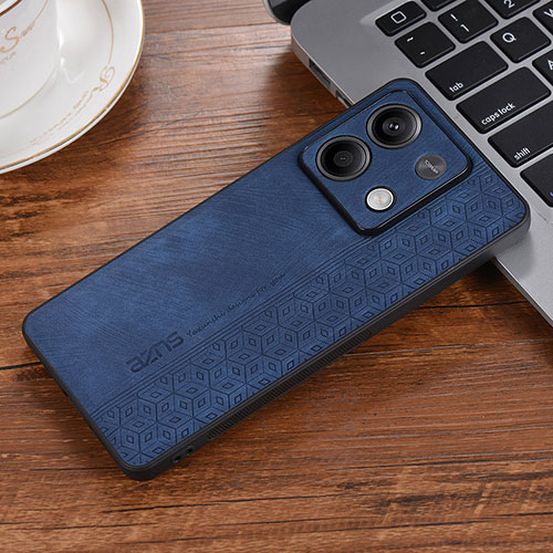 Soft Silicone Gel Leather Snap On Case Cover YZ2 for Xiaomi Redmi Note 13 5G Blue