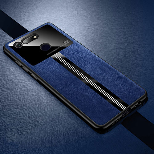 Soft Silicone Gel Leather Snap On Case Cover Z01 for Huawei Honor View 20 Blue