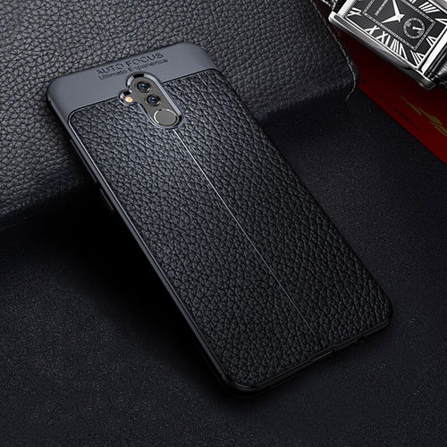 Soft Silicone Gel Leather Snap On Case Cover Z01 for Huawei Mate 20 Lite Blue