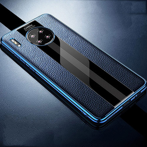 Soft Silicone Gel Leather Snap On Case Cover Z01 for Huawei Mate 30 Pro 5G Blue