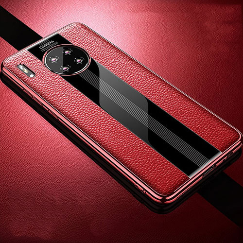 Soft Silicone Gel Leather Snap On Case Cover Z01 for Huawei Mate 30 Pro 5G Red