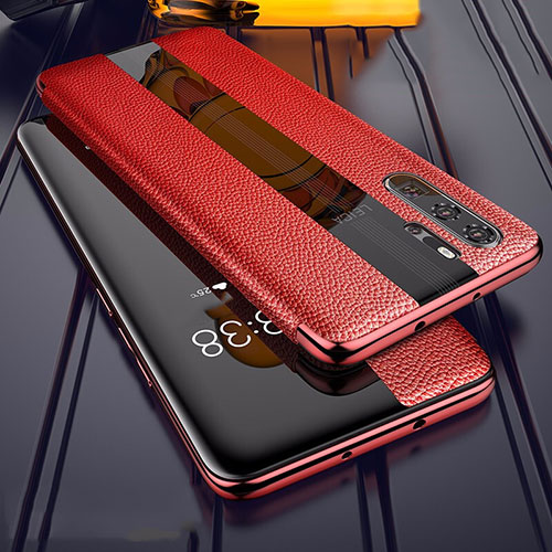 Soft Silicone Gel Leather Snap On Case Cover Z01 for Huawei P30 Pro New Edition Red