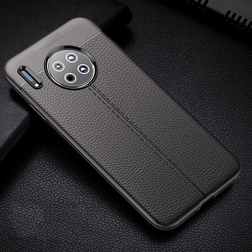 Soft Silicone Gel Leather Snap On Case Cover Z03 for Huawei Mate 30 Pro 5G Dark Gray