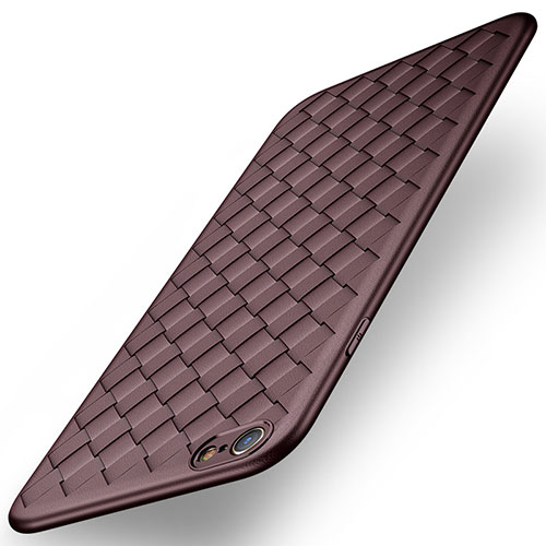 Soft Silicone Gel Leather Snap On Case for Apple iPhone 6 Brown