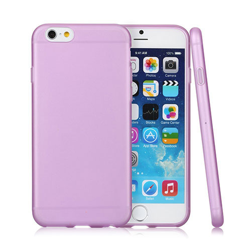 Soft Silicone Gel Matte Finish Case for Apple iPhone 6 Plus Purple