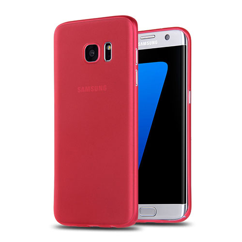 Soft Silicone Gel Matte Finish Case R02 for Samsung Galaxy S7 Edge G935F Red