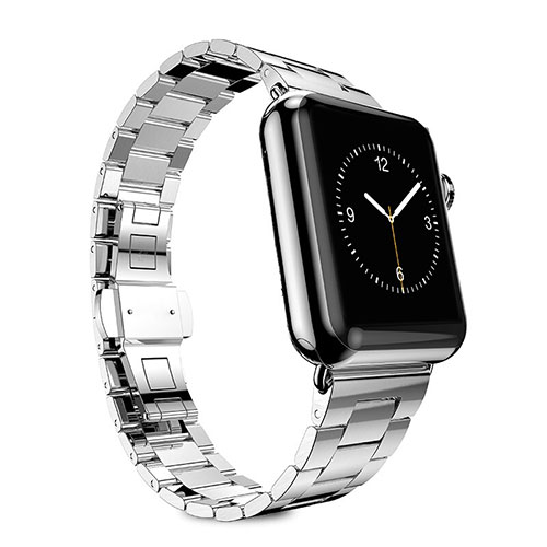 Stainless Steel Bracelet Band Strap for Apple iWatch 3 42mm Silver